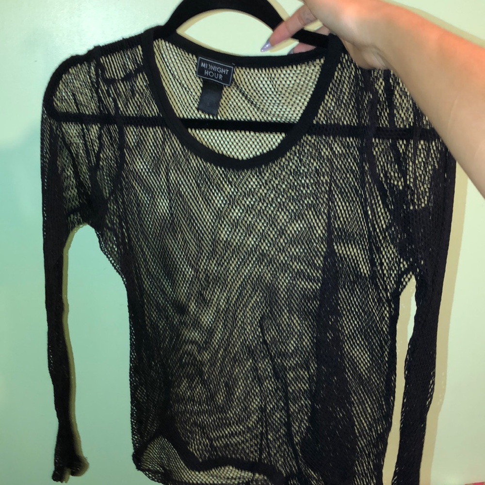 Mesh long sleeved shirt